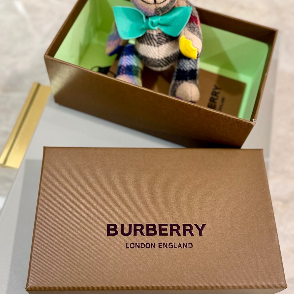 Burberry Patchwork Teddy Bear Keychain Multicolor… - image 4